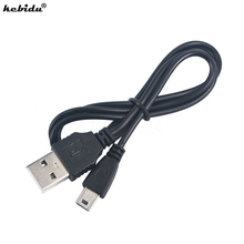 Мини USB-кабель kebidu 70 см, USB 2,0 A Mini 5 Pin B, зарядный кабель для передачи данных, Шнур-адаптер, мини USB-адаптер для MP3-плеера 2024 - купить недорого