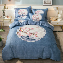 Creative Blue And White Porcelain Flowers Bedding Sets Bed Sheet Duvet Cover Pillowcase Set Bed Geometric Stripe Kids Adult 2024 - buy cheap