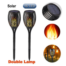 LED Solar Flame Flickering Lawn LampsTorch Light Flame Light Waterproof Outdoor Garden Decor Flame Lamp 2024 - buy cheap