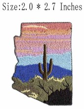 Scenery 2.0"wide embroidery patch for tree trunk/Colorful sky/Close to Heaven 2024 - buy cheap