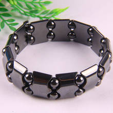 Black Magnetic Hematite Beads Stretch Bracelet  Jewelry 7.5 Inch G369 2024 - buy cheap