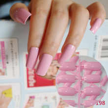 24pcs Flat Ultra Long Acrylic Nail Tips Princess Pink Fake Nails Full Wrap Finger Press-On Nails Easily DIY 198L 2024 - buy cheap