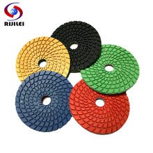 RIJILEI 10 Pieces/Lot 4Inch Flexible Diamond Polishing Pads 100mm Spiral Wet Polishing Pad Granite Marble Grinding Disc 4DS2 2024 - buy cheap