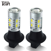 Tcart 2PCS Auto LED Bulbs WY21W 7440 Car DRL Daytime Running Light Turn Signal Light White+Amber Lamp For Toyota Car accessories 2024 - buy cheap