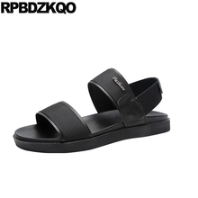 Zapatillas Deporte Al Aire Libre Ponerse Runway Lujo Correa Negro Sandalias Diseñador De Zapatos Hombre Alta Calidad Elástico Plano Verano Punta Abierta 2024 - compra barato