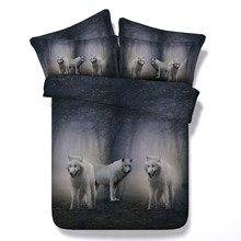 100% cotton 3d Digital printing wolf king/queen size bedding set duvet cover bed sheet pillow cases bed linen set Home Textiles 2024 - buy cheap