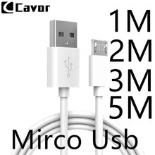 Cabo micro usb de carga e carregamento para celular oppo, acessórios de carregamento de linha de dados com 1, 2, 3, 5 metros para os modelos a3s, a5, f7 youth realme 1, a3, r15, pro, a83, a71 2024 - compre barato