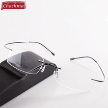 Brand Design Titanium Rimless Reading Eye Glasses Read Glasses Ultra Light Myopia Optical Glasses Presbyopia Near Sight 2024 - buy cheap