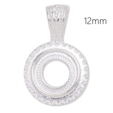 12 mm Cameo Cabochon Setting, 18*27 mm Silver Plated Hollow Out Pendant Tray Blanks Base, 20 pcs/lot-C4223 2024 - buy cheap