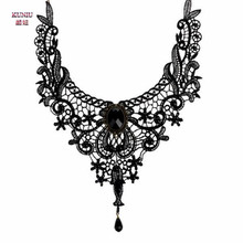 KUNIU Women Vintage Lace Necklace Collar Choker Necklace Gothic Jewelry Collares Ladies' Threads and Necklaces For Halloween 2024 - buy cheap