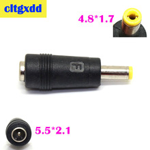 Cltgxdd 1 Uds 5,5x2,1mm hembra a 4,8x1,7mm macho DC adaptador de conector de corriente portátil 5,5*2,1 a 4,8*1,7mm 2024 - compra barato