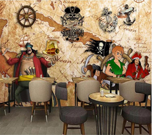 wellyu  Custom wallpaper papel de parede Retro vintage caribbean pirate restaurant ktv bar background wall papier peint 2024 - buy cheap