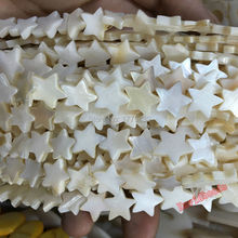 Free Shipping  White Natural Mother of Pearl Shell five-pointed star Pentagram Beads Approx 39CM Per Strand 2024 - buy cheap
