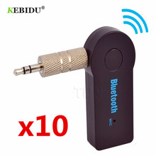 KEBIDU 10 шт. 3,5 Blutooth беспроводной для автомобиля Музыка Аудио Bluetooth приемник адаптер Aux 3,5 мм для наушников ресивер Handsfree 2024 - купить недорого