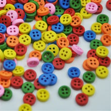 30/50/100pcs 9mm Colorful Round Wood Buttons 4Holes Sewing Crafts Accessories WB106 2024 - buy cheap