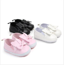 New Spring Autumn Baby Shoes Lovely Bowknot Newborn PU First Walkers Antislip Toddler Girl Crib Shoes 2024 - buy cheap