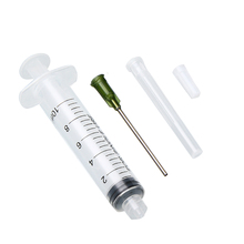 5 Pack 10ml Syringe With 5pcs 14 ga 1.5 Inch Blunt Tip Needle & 5 Pieces Clear Tip Cap For Mixing Many Liquid Gels And Glues 2024 - buy cheap