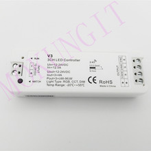 Minicontrolador V3 de 3CH x 4A, 12-24VDC, CV, atenuación/temperatura de color/RGB, 3 en 1, LED, 2,4G, RF, receptor inalámbrico 2024 - compra barato