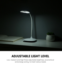 Usb recarregável led mesas lâmpada de mesa intensidade ajustável luz leitura interruptor toque lâmpadas mesa 3 modos 2024 - compre barato