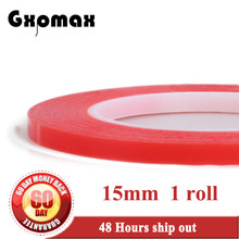 1x (0.2mm Thick) 15mm*25M Clear PET Acrylic Double Sided Glue Tape, Red film High Temperature Resist for Electrics LCD Screen 2024 - buy cheap