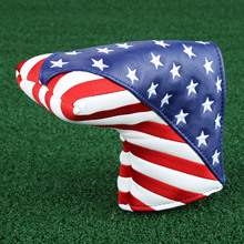 Funda para la cabeza de palo de Golf, cubierta impermeable de cuero PU con diseño de bandera de Estados Unidos, estrellas y rayas, 1 unidad 2024 - compra barato