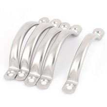 Herrajes para puerta de cajón de armario, manija de acero inoxidable, plata, 90mm de largo, 5 uds. 2024 - compra barato