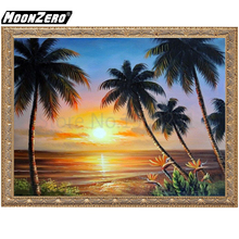 Novo 5d diy pintura diamante pôr de sol praia cristal resina totalmente quadrado redondo mosaico adesivo bordado artesanato pintura presente 2024 - compre barato