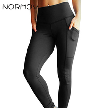 NORMOV Pocket Sport Leggings Yoga Pants Women High Waist Push Up Leggings Sport Fitness Femme Running Fitness Clothing 2024 - buy cheap