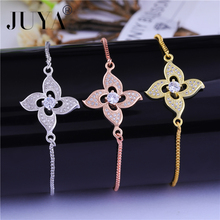 Hot Fashion Romantic Flower Bracelets For Women Fashion Charm Hand Chain Jewelry Ladies pulseras mujer 2018 NEW Design 2024 - buy cheap