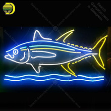 Tela neon para decoração e restauração de peixes, tubo de vidro verdadeiro, placa de neon, luminária artesanal 2024 - compre barato