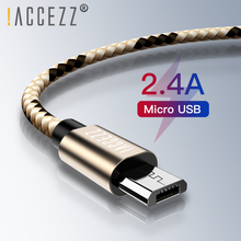 ! Кабель Micro USB ACCEZZ для Samsung S6, S7, Xiaomi Redmi Note 5, 7 Pro, LG, Android, быстрая зарядка, кабели передачи данных, 2,4 А 2024 - купить недорого