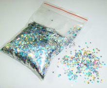 Free Shipping-50g/bag x 2mm(1/12")Laser Silver Glitter Hexagon Paillette Spangles Shape for DIY Nail Art Decoration 2024 - buy cheap
