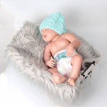 Motohoo-cobertor de veludo para bebês de 50x60cm, inverno, adereços para fotografia de bebês recém-nascidos, fantasia, envoltório faixa de foto para 0-12 meses 2024 - compre barato