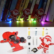 Pingente de decoração de árvore de natal faça você mesmo, kit de música de led, kits eletrônicos 2024 - compre barato