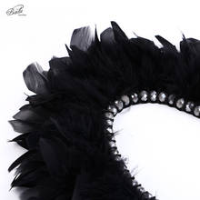 Badu Statement Necklace Black Feather Fashion Necklaces Party Jewelry Handmade Exaggerated Christmas Winter Accessories 2024 - buy cheap