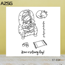 AZSG Reading day Clear Stamps For DIY Scrapbooking/Card Making/Album Decorative Silicon Stamp Crafts 2024 - buy cheap