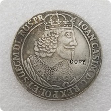 Polonia: TALAR-Jon CASIMIR - 1649 GEDANENSIS copia de monedas conmemorativas-réplica de monedas Medallas de monedas coleccionables 2024 - compra barato