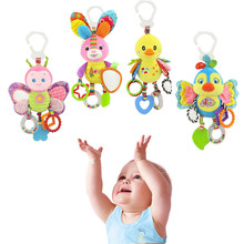 Baby Stroller Hanging Toy Plush Animal Rattle Bed Bell Infant Comfort Toy Baby Stroller Crib Hanging Rattles Kawaii For Gift 2024 - buy cheap