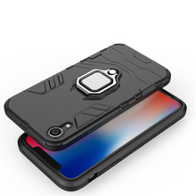 Funda con anillo de soporte para iphone XS Max de Apple, carcasa de silicona dura + armadura de PC a prueba de golpes, carcasa trasera protectora para iphone XR XS 2024 - compra barato