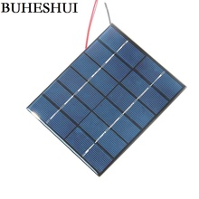 Bueshui-Módulo de Panel Solar policristalino, célula Solar epoxi de 2W y 6V, con Cable DIY, sistema de carga Solar, estudio, 136x110MM, Envío Gratis 2024 - compra barato