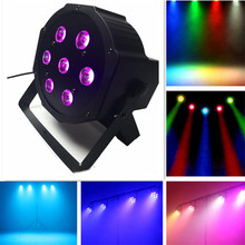 25 Angle big lens 7x12W led Par lights RGBW 4in1 flat par led dmx512 disco lights professional stage dj equipment 2024 - buy cheap