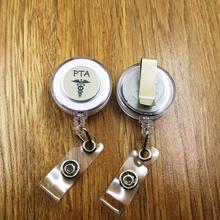 PTA  ID Badge Reel for Docter Nurse Teacher Student retractable recoil id badge holder office work fun 2024 - buy cheap