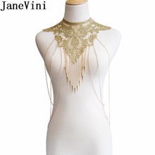 JaneVini Gold Lace Tassel Necklaces Shoulder Chain Beach Multi Layer Necklaces Fashion Women Vintage Chains Accessories 2019 2024 - buy cheap