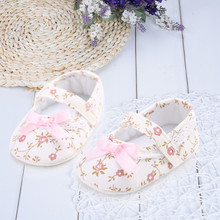 Newborn Baby Girl Shoes Floral First Walkers Soft Sole Anti-slip Shoes Princess Shoes Casual Footwear Shoes 2024 - buy cheap
