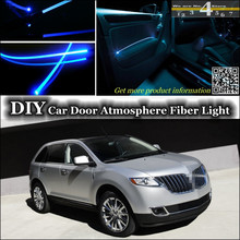 Luces de banda de fibra óptica de atmósfera de ajuste de luz ambiental interior para Lincoln MKX iluminación interior del Panel de la puerta no EL Light 2024 - compra barato
