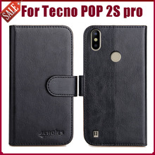 Capa de couro tecno pop 2s pro 100%, capa tipo carteira especial com flip 2024 - compre barato