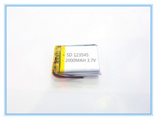 Free shipping 3.7 V tablet battery 2000 mah 123545 speakers navigator Mobile DVD 2024 - buy cheap