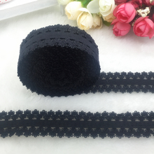 5yards/lot 3/4" 20mm Multirole Black Fold Over Elastic Spandex Lace Band Ties Hair Accessories Lace Trim Sewing Notion 2024 - buy cheap