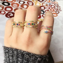rainbow multi color thin ring gold color plated snake shape warp layer ring for girl hot fashion delicate women elegance jewelry 2024 - buy cheap