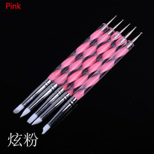 5Pcs/set Supplies Double Nail Point Drill Pen of Spiral Rod Point Dotting Tools Nail Art Painting Pen Nails Accessoires 2024 - buy cheap